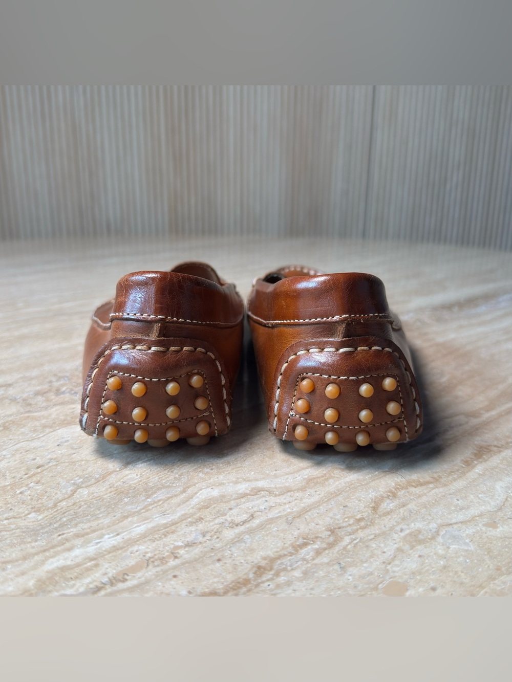 ANN MASHBURN - Brown Genuine Leather Driving Loafers - Picture 4 of 5